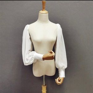 Detachable White Sleeves with cuff